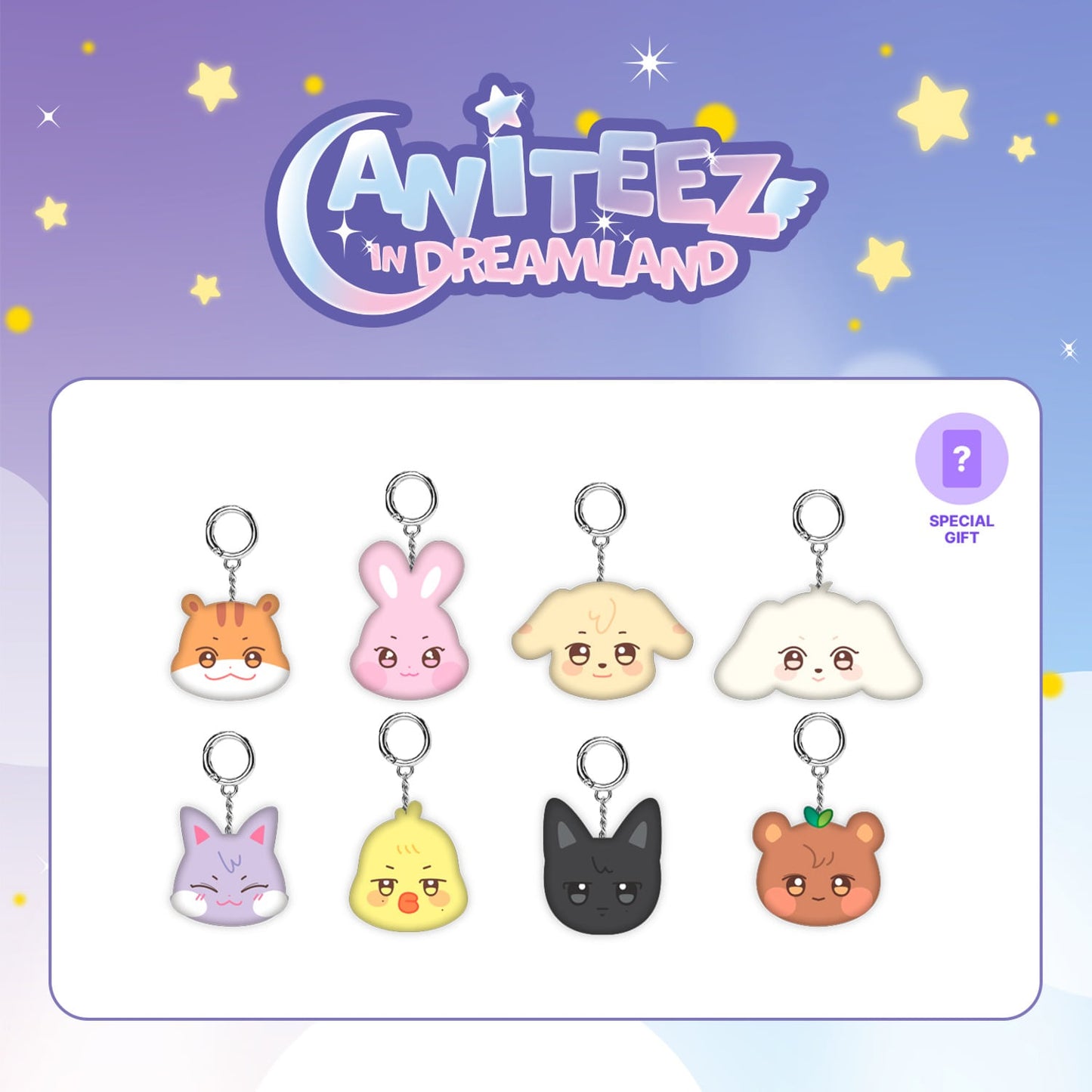 Aniteez In Dreamland - Mini Face Keyring
